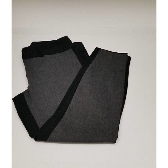 The Limited Colorblock Black/ Gray Stretch Slacks Ankle Tapered Pants Size 8P - Picture 5 of 7